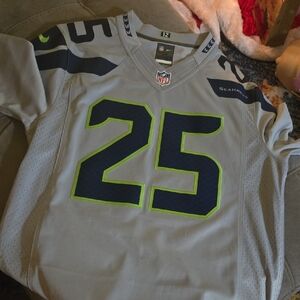 Seattle Seahawks Gray and Blue Jersey
